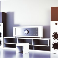 Stereo System in a Modern Living Room