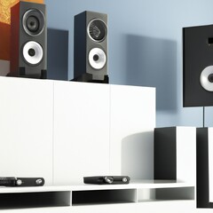 Stereo System in a Modern Living Room