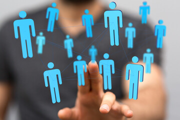 Global network. Blockchain. 3D illustration. Neural networks and artificial intelligence. Abstract