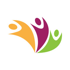 Fototapeta premium Adoption and community care Logo template vector icon