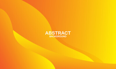 Abstract orange background with waves. Vector illustration
