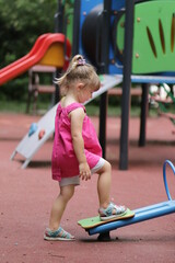 portrait of a little child in a pink dress in sofia bulgaria 