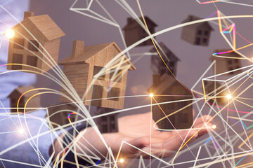 House, Residential Structure, Human Hand. concept.