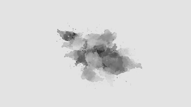 ink transition splatter composting animation. ink splatter compositing, watercolor transition, ink wet brush stroke, fluid art background, overlay, alpha matte composition.	
