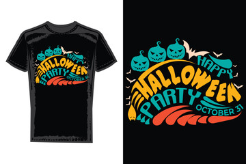 Halloween T-shirt design. Typography T-shirt Design.