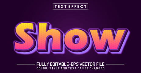 Show editable text style effect