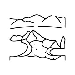 galapagos islands line icon vector illustration