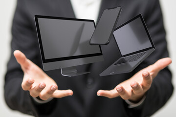 Business intelligence analyst dashboard on virtual