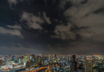 Fototapeta na wymiar Night view of Osaka, Japan