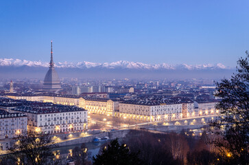 Turin (Torino) cityscape with the Mole Antonelliana - 525629074