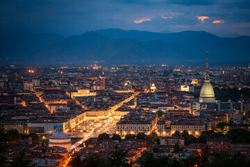 Turin (Torino) cityscape with the Mole Antonelliana - 525629099