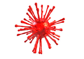 3d render of coronavirus, Covid-19  isolated transparency background.