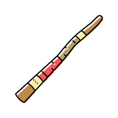 didgeridoo musician instrument color icon vector illustration