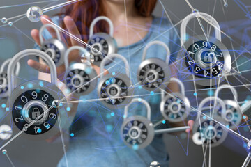 security data code digital in hand