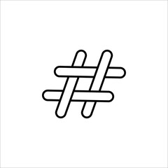 Hash symbol black hashtag icon. vector illustration on white background