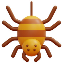 spider 3d render icon illustration
