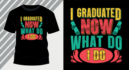 Back to school graduation education typography trendy vintage retro custom tshirt design vector graphic