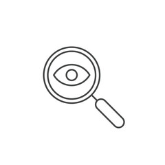 Magnifier with eye icons  symbol vector elements for infographic web