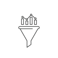Funnel line icons  symbol vector elements for infographic web
