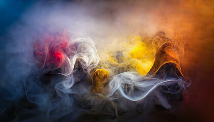  Color smoke swirling fog work as a beautiful background  generative ai  