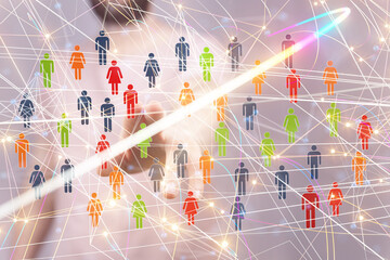 conference Digital Network and data concept 3d