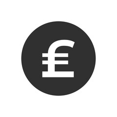 Obraz premium Vector pound symbol. Vector of design flat pound icon, pound sterling symbol black icon isolated white background. Pound icon