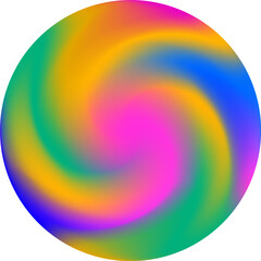 Obraz premium Twisted swirl rainbow color ball three dimensional design element