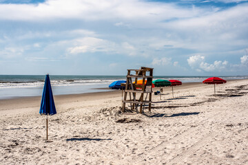 Quiet Day at the Beach with no one else, not even a life guard