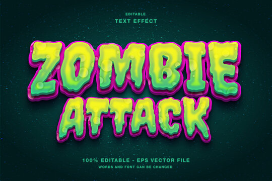 Zombie Attack Editable Text Effect