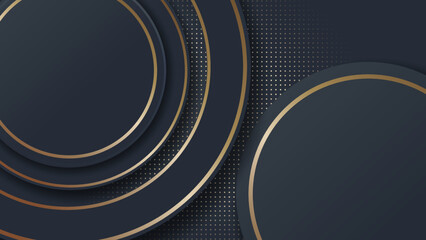 circle background with black and gold color