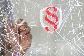 paragraph law sign digital in hand