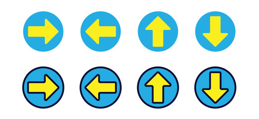 illustration of a set of colorful arrows