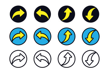 illustration of a set of colorful arrows