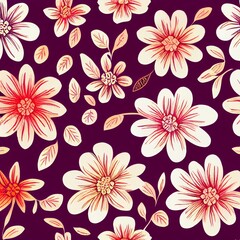 Colorful tiled flower pattern