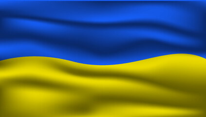 Ukraine nation flag symbol background template realistic fabric textile design