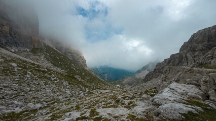 climbing the via ferrata 