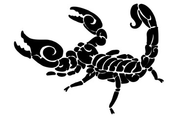 Black scorpion tattoo ornament Vector