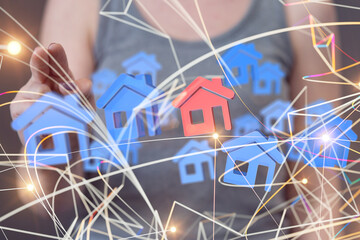 digital small house with a roof concept.