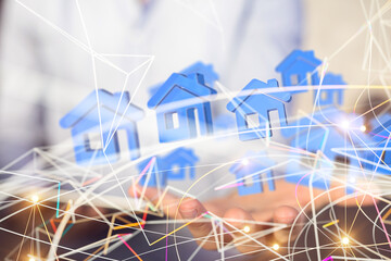 digital small house with a roof concept.