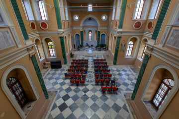 Izmir, Turkey - May 28, 2022 : Saint Vukolos Church interior view. Saint Vukolos Church, which was...