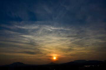 sunset in the sky