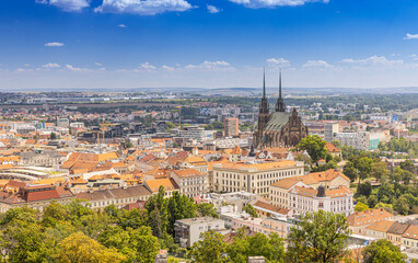 Cathedral of St. Peter and Petrov in Brno - obrazy, fototapety, plakaty