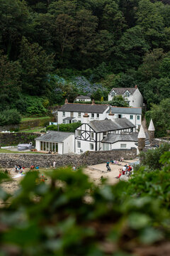 house building on the beach in fowey cornwall england
