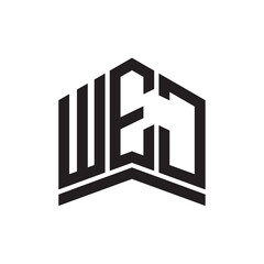 WEJ letter logo design.WEJ creative initials monogram vector letter logo concept.WEJ letter design.
 - obrazy, fototapety, plakaty