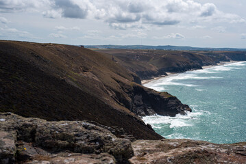 cliffs of cornwall sea ocean landscape england