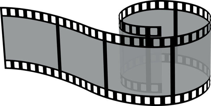 Video film roll. Cinema strip blank mockup