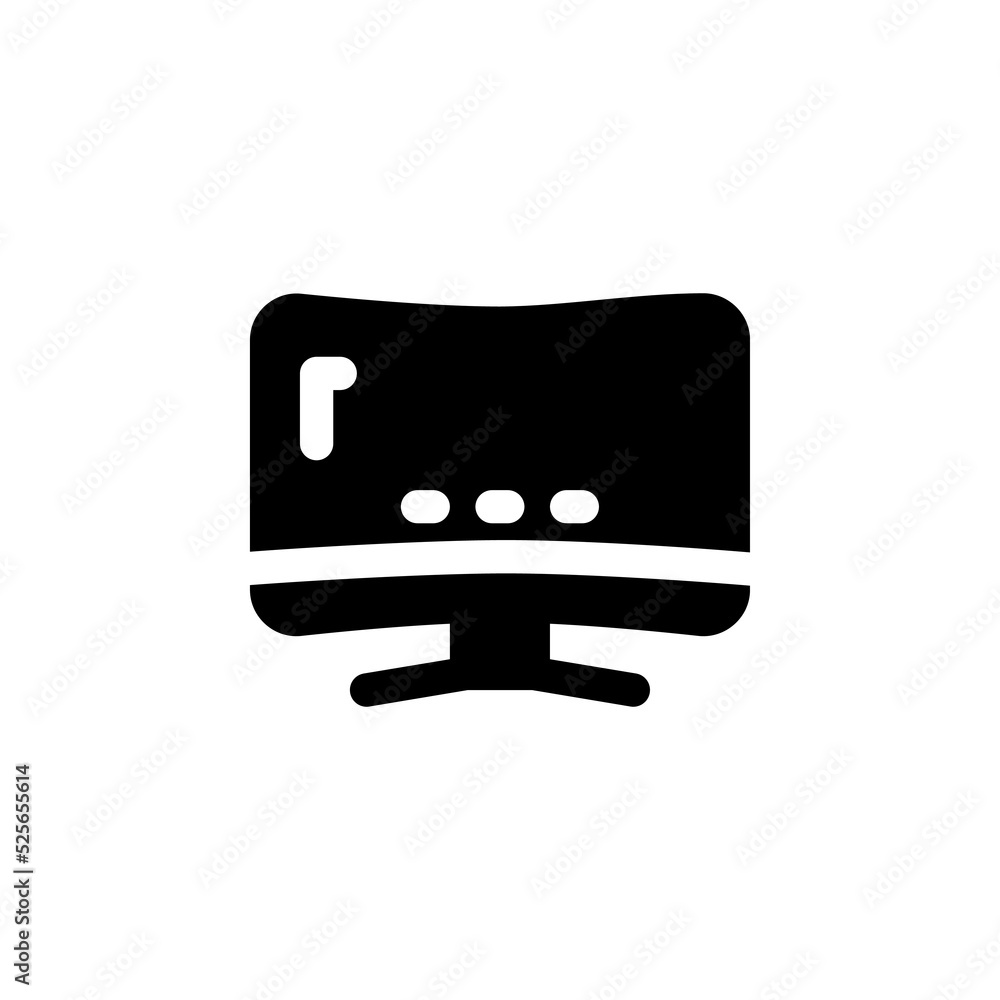 Poster monitor vector icon. computer component icon solid style. perfect use for logo, presentation, websit