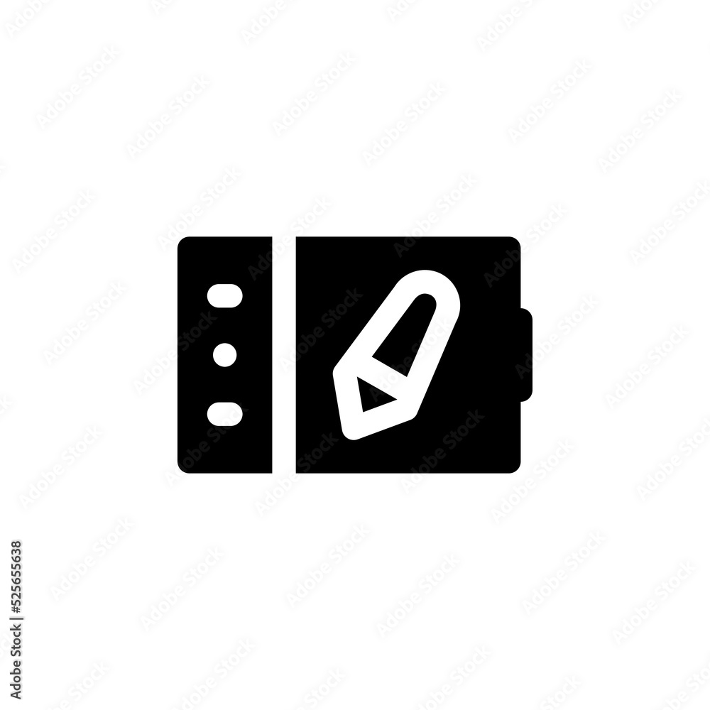 Aufkleber pen tablet vector icon. computer component icon solid style. perfect use for logo, presentation, web