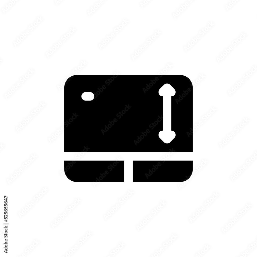Poster touch pad vector icon. computer component icon solid style. perfect use for logo, presentation, webs