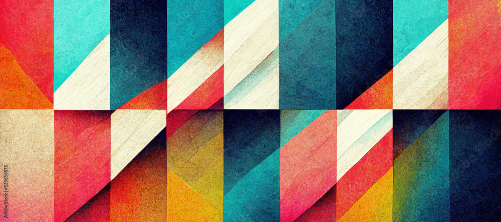Aufkleber abstract geometric shapes squares triangles rhombuses. background from figures.